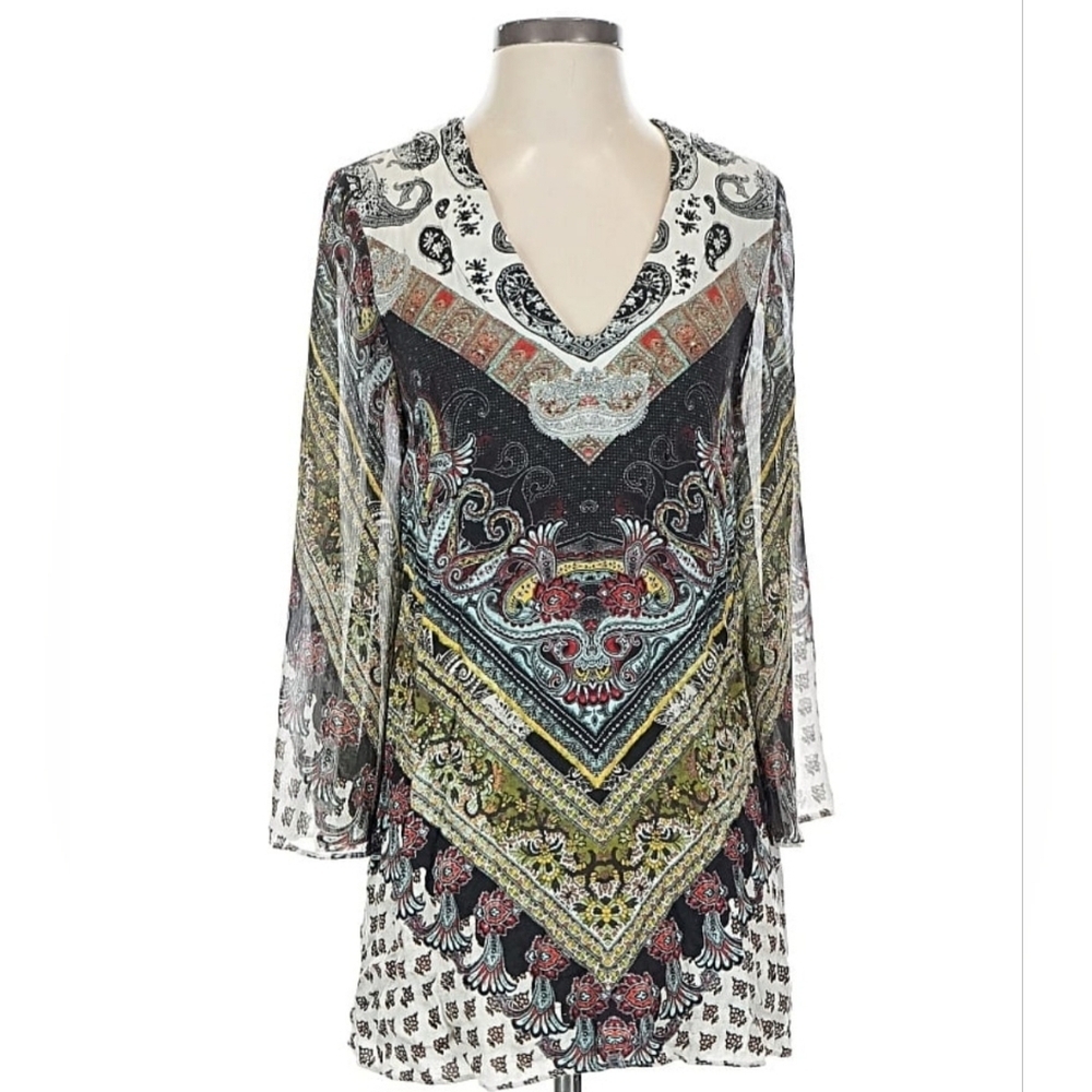 Alice + Olivia Zia Caftan Mini Dress XS